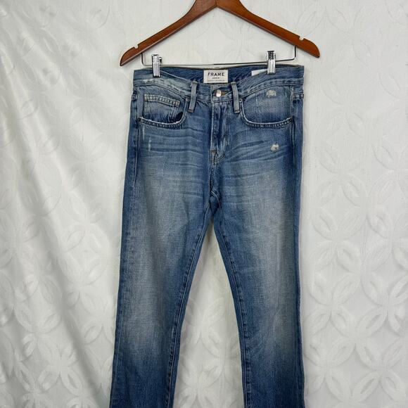 FRAME Denim L’Homme Straight Jeans Bryce Canyon Raw Cut Size 28 x 32 - Picture 3 of 8